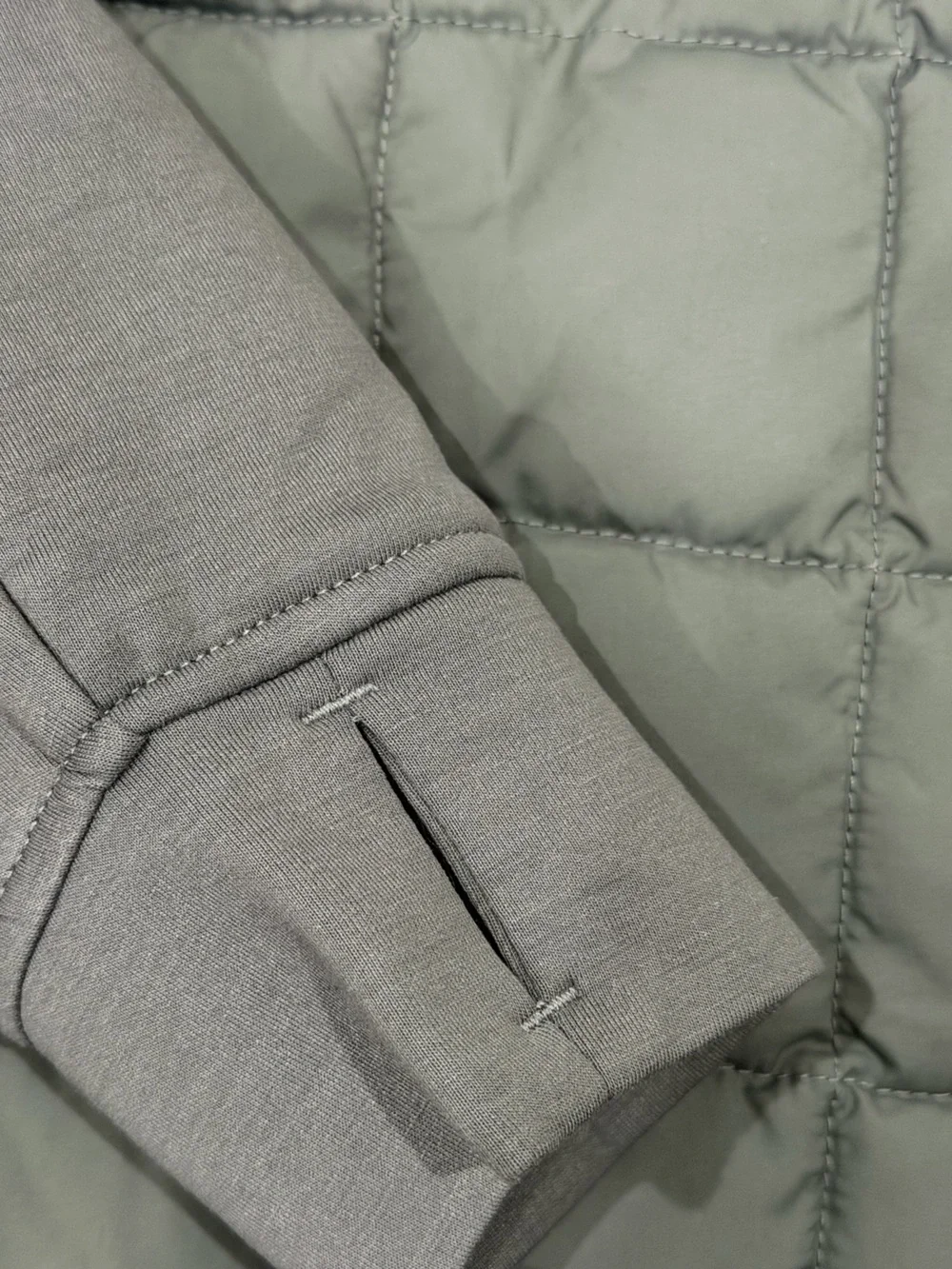 abercrombie kids Gray Quilted Hooded Puffer Jacket